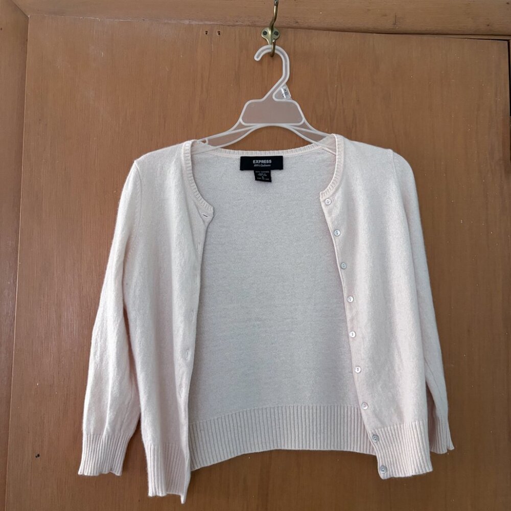 Express Light Pink Cashmere Cardigan
